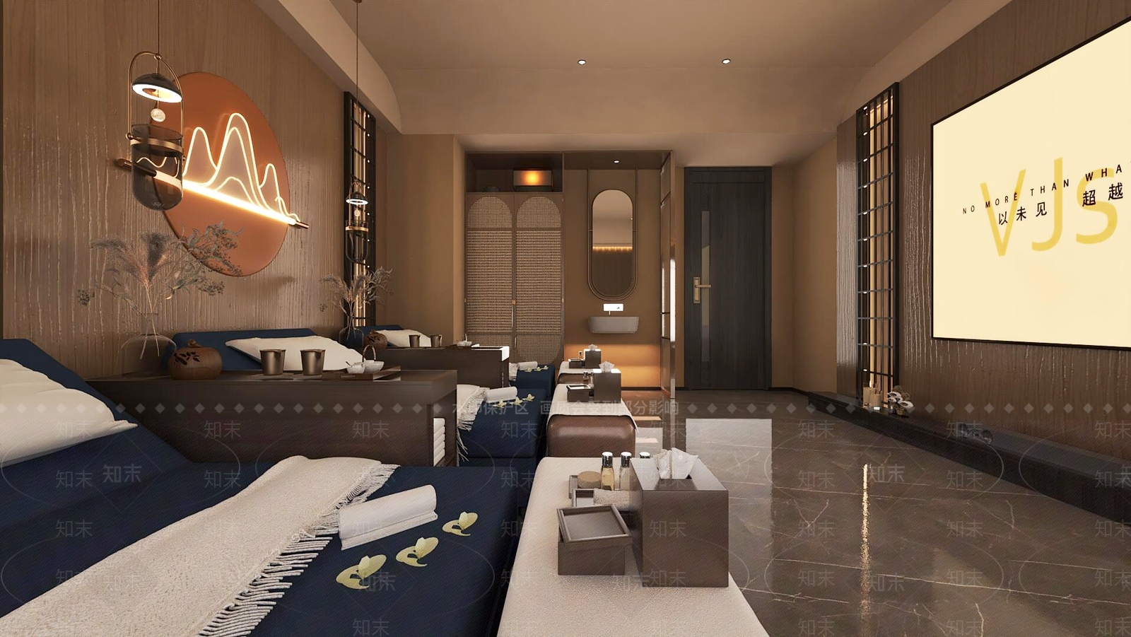 现代足浴店3D模型下载【ID:1198416364】