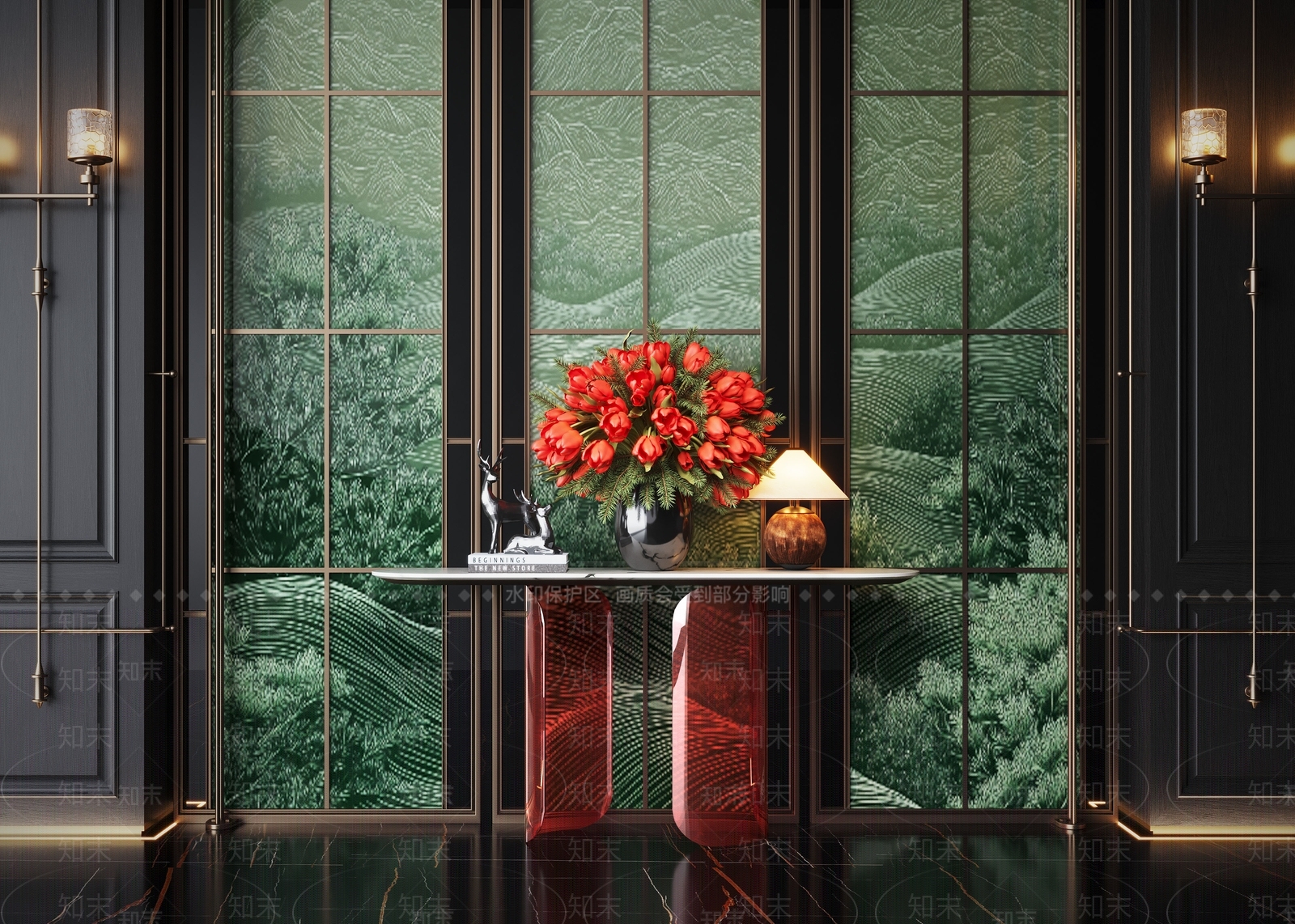 现代玄关柜3D模型下载【ID:1198416225】