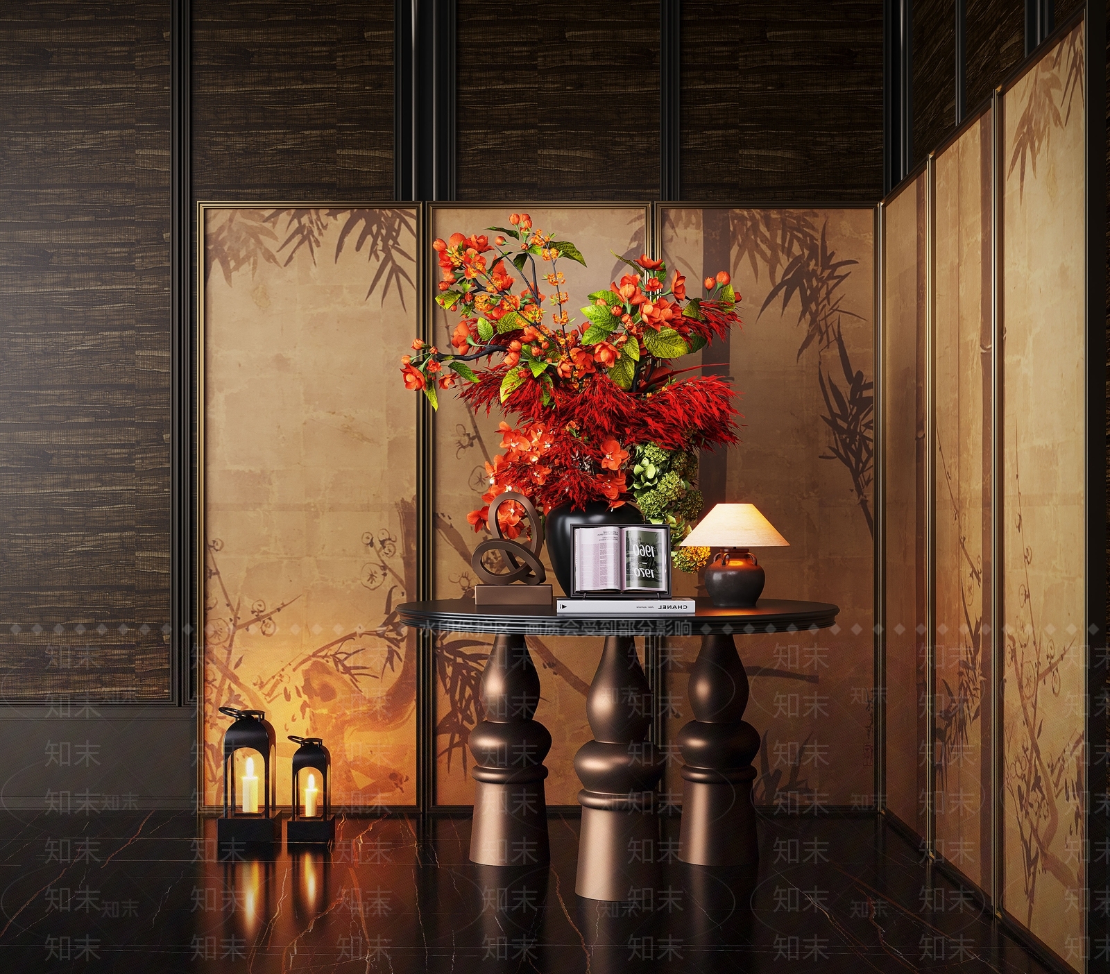 现代玄关柜3D模型下载【ID:1198416249】