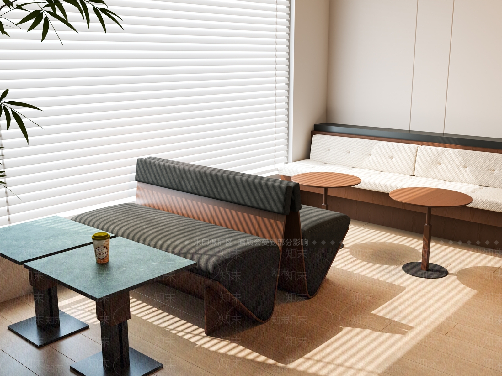 现代中古卡座沙发SU模型下载【ID:1198417305】