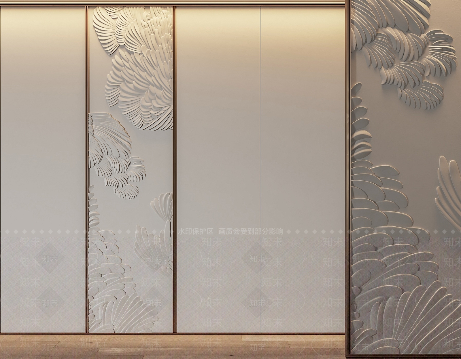 新中式沙发背景墙3D模型下载【ID:1198417468】