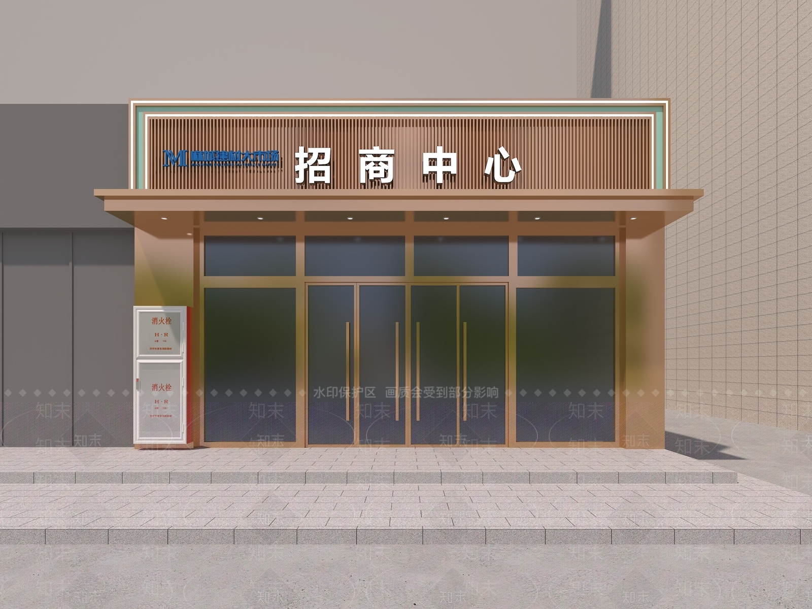 现代门头3D模型下载【ID:1198419742】