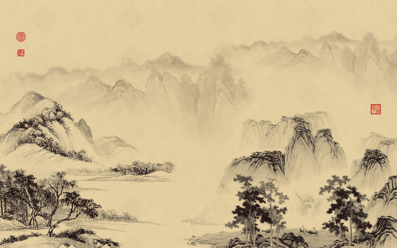 新中式中式其他壁纸贴图下载【ID:1198421146】