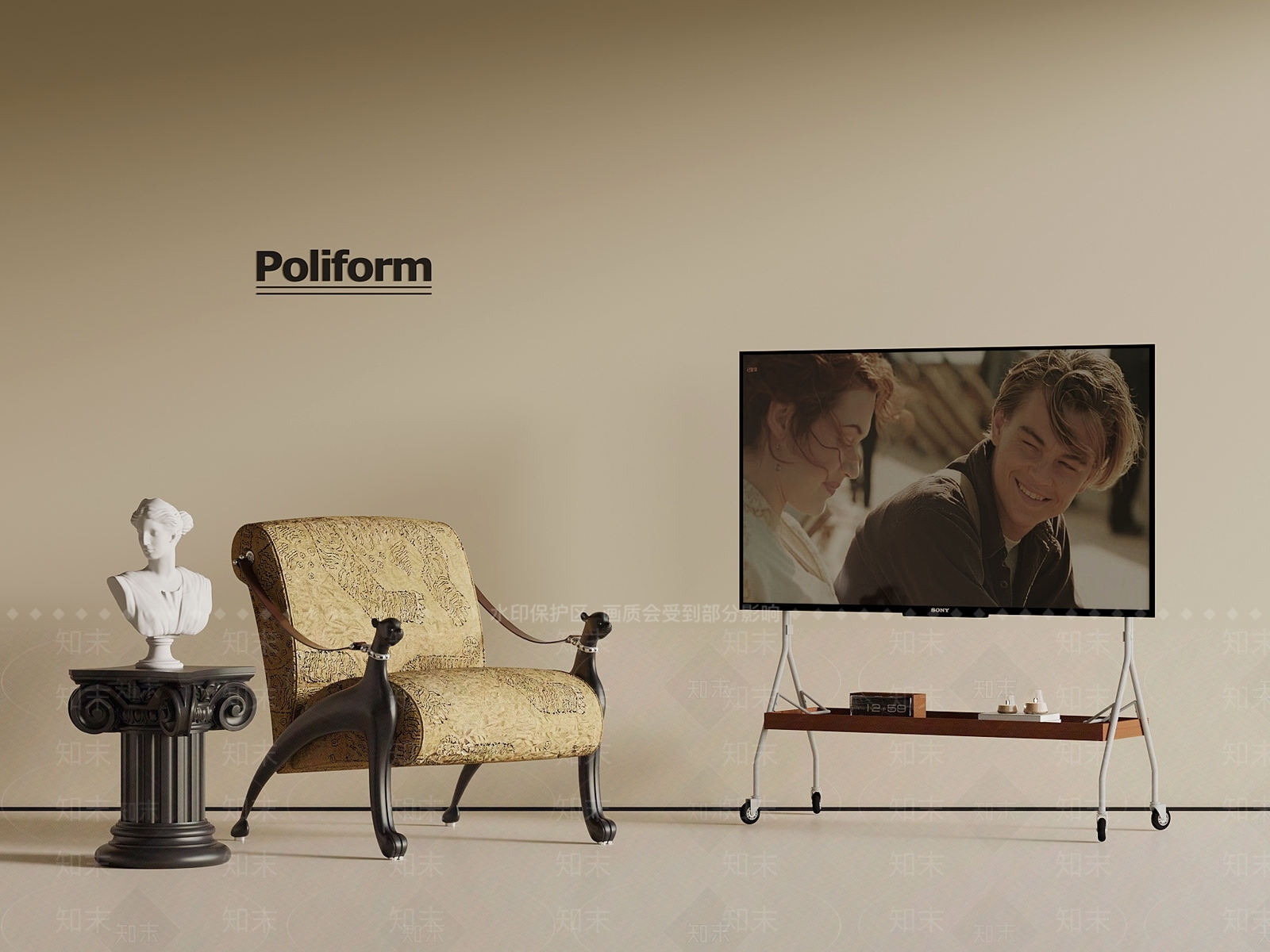 法式单人沙发SU模型下载【ID:1198423973】