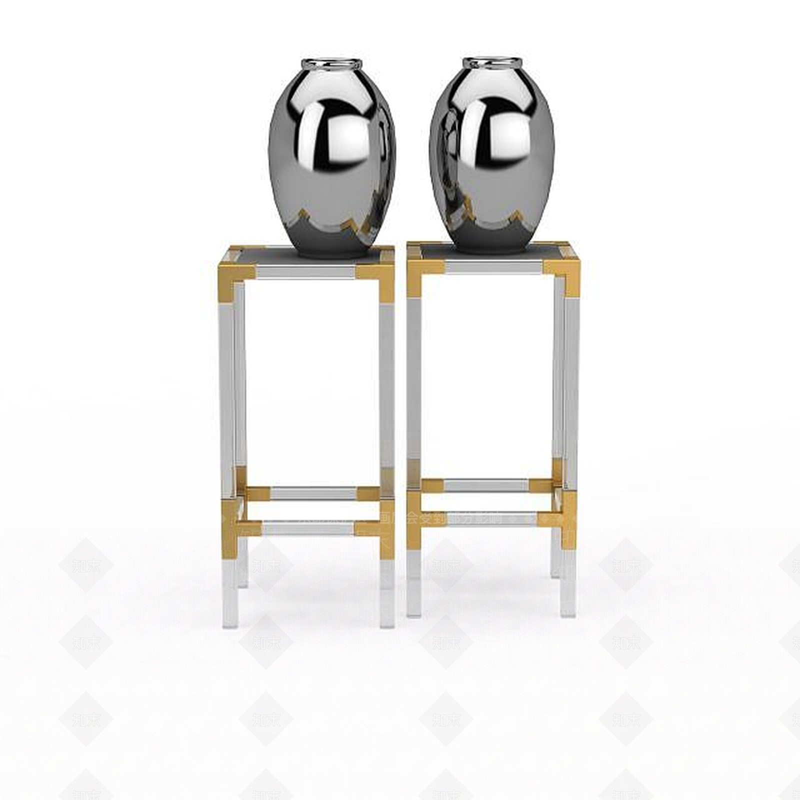 现代办公室陈设品3D模型下载【ID:1198424663】