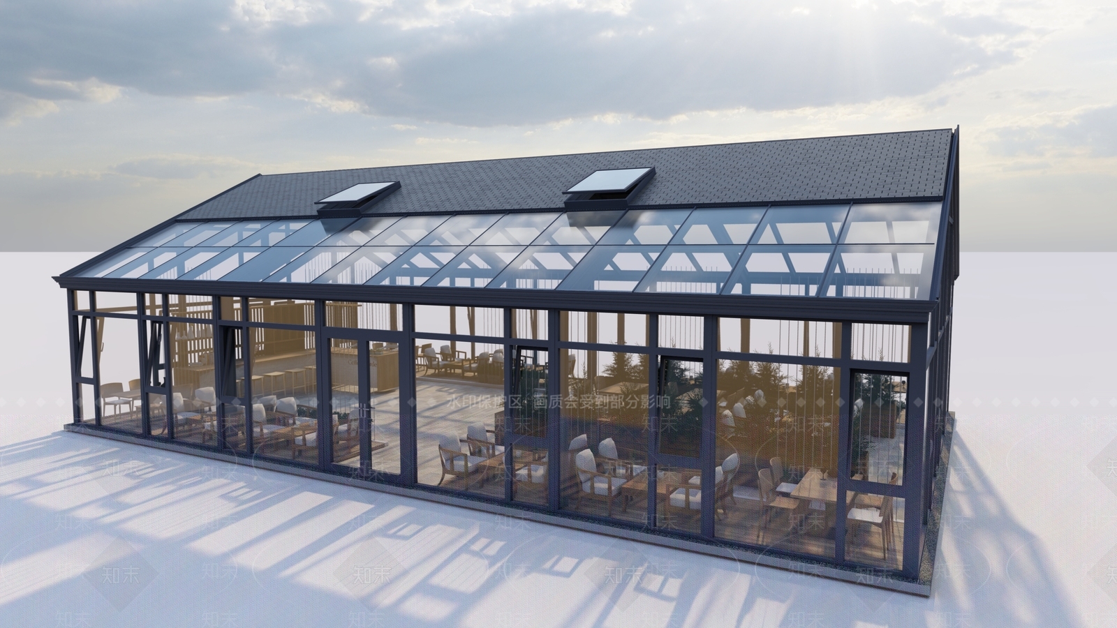 现代极简亭子SU模型下载【ID:1198426461】