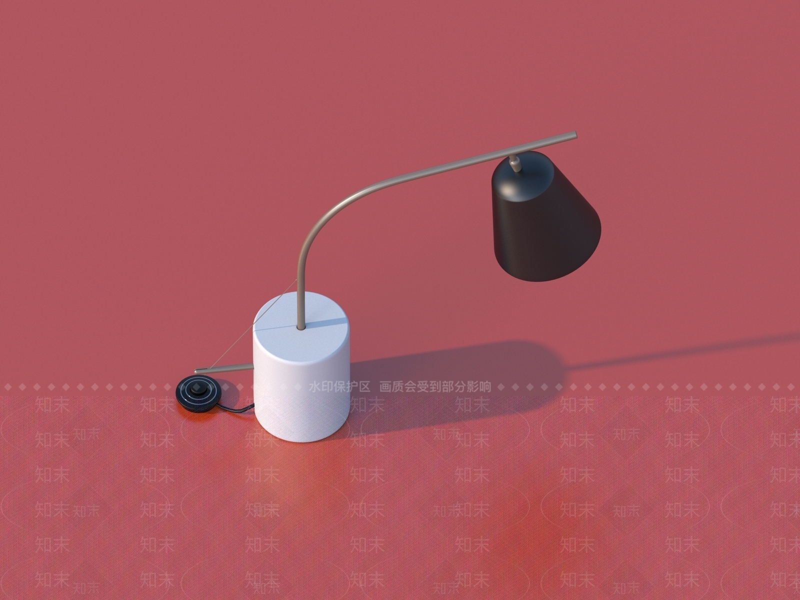 现代台灯SU模型下载【ID:1198426463】