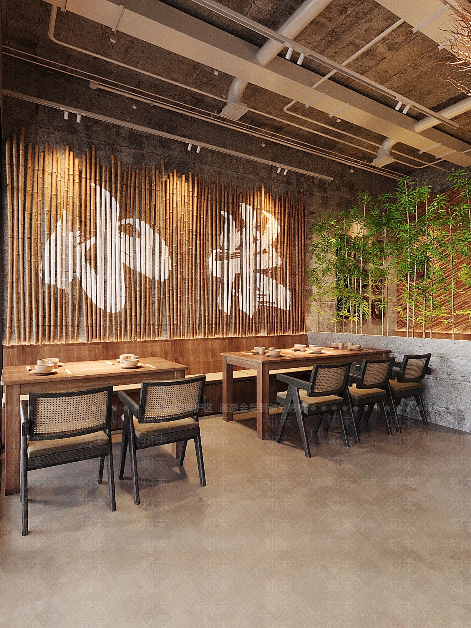 现代中式烧烤店3D模型下载【ID:1198427198】