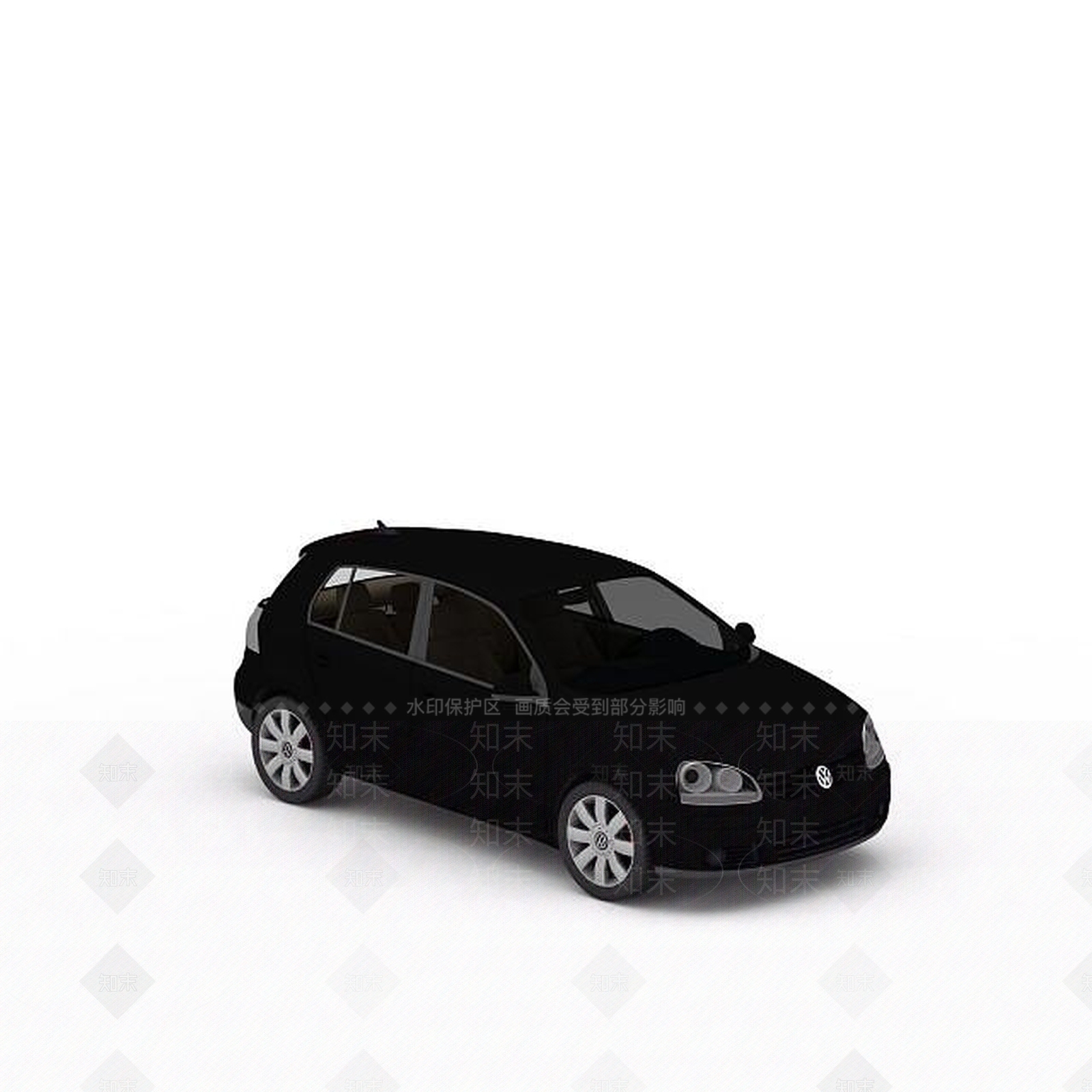 现代黑色轿车3D模型下载【ID:1198427463】