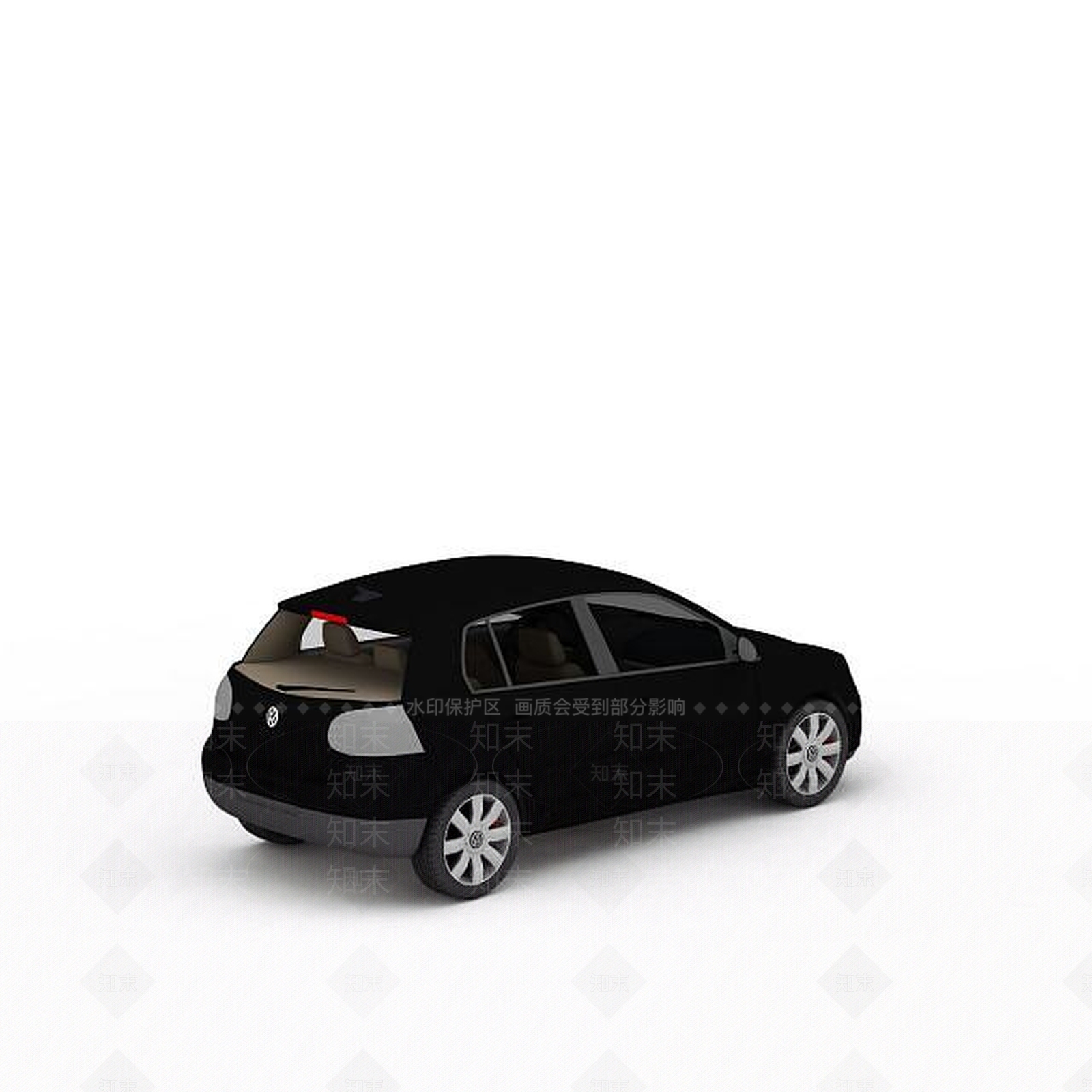 现代黑色轿车3D模型下载【ID:1198427463】