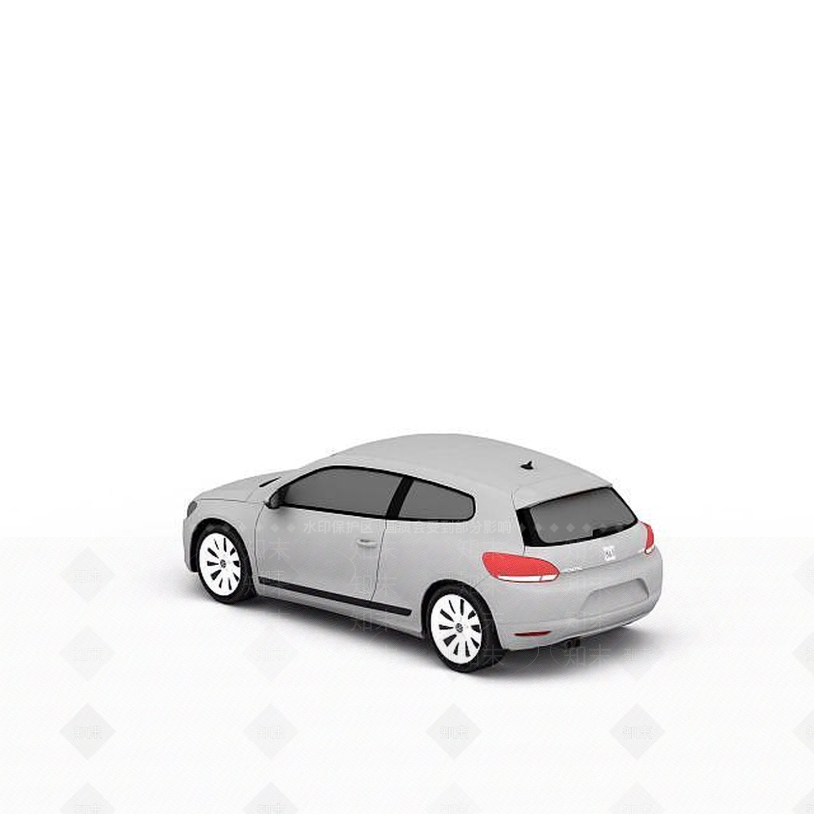 现代白色汽车3D模型下载【ID:1198427427】