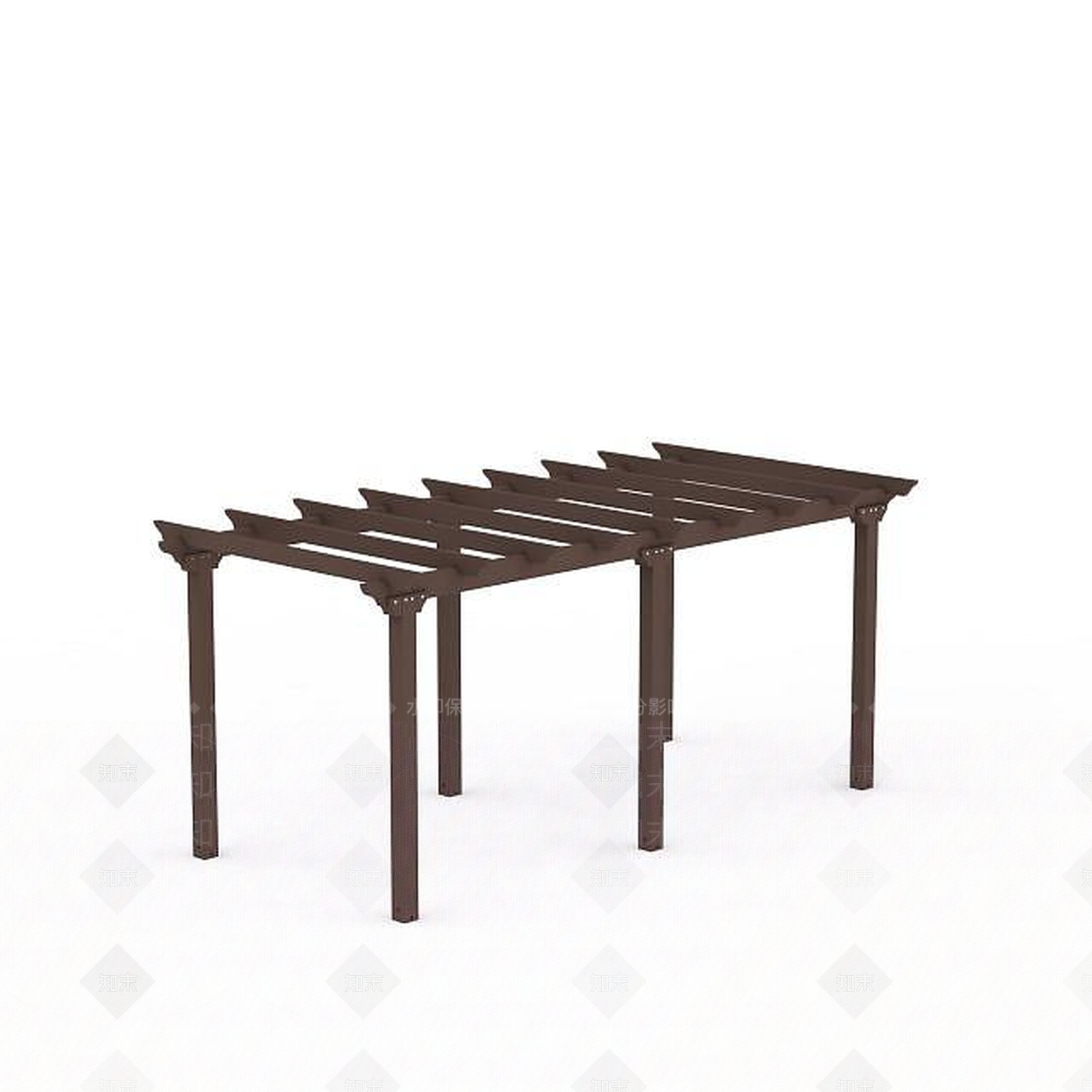 现代公园花架3D模型下载【ID:1198427617】