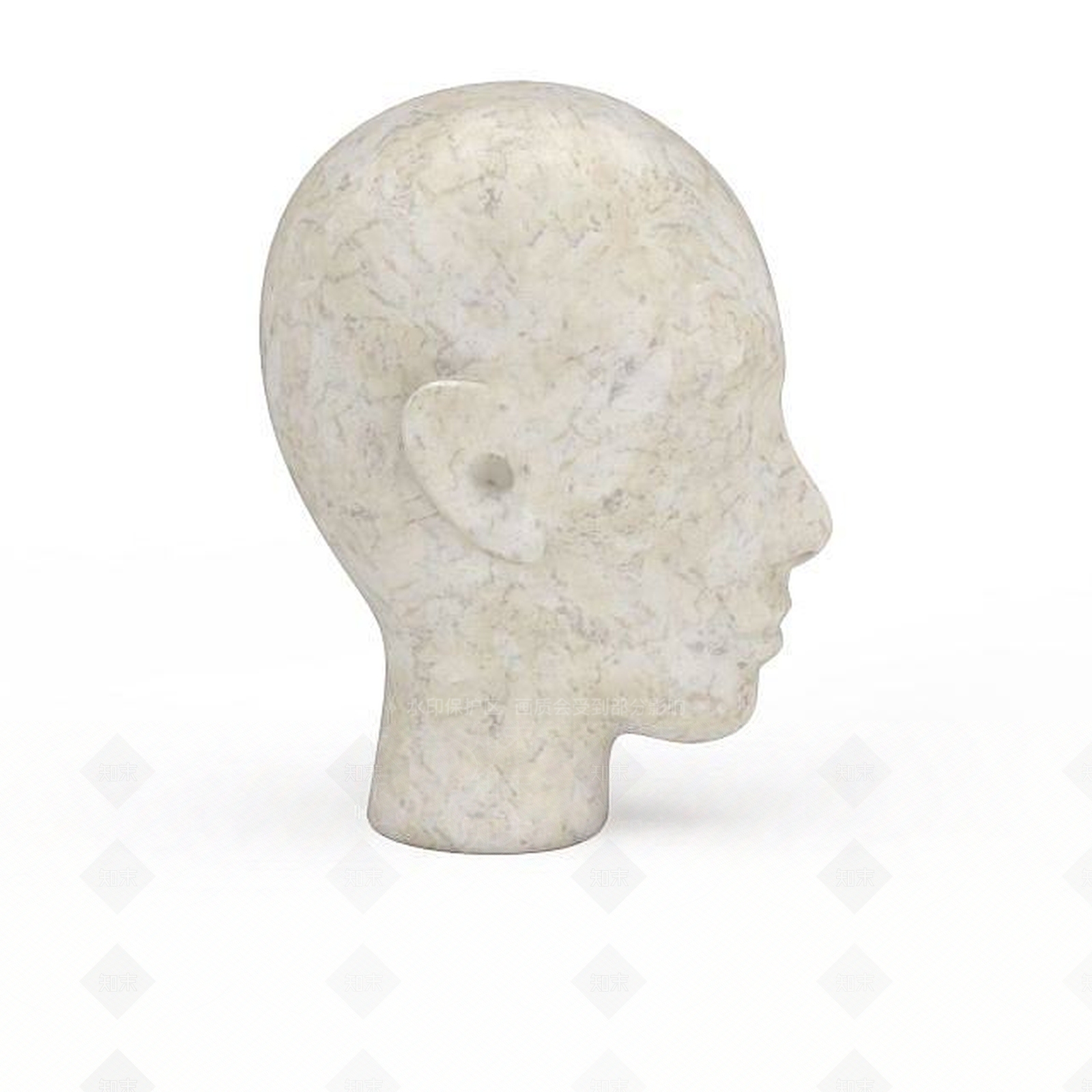 现代人头陈设品3D模型下载【ID:1198428162】