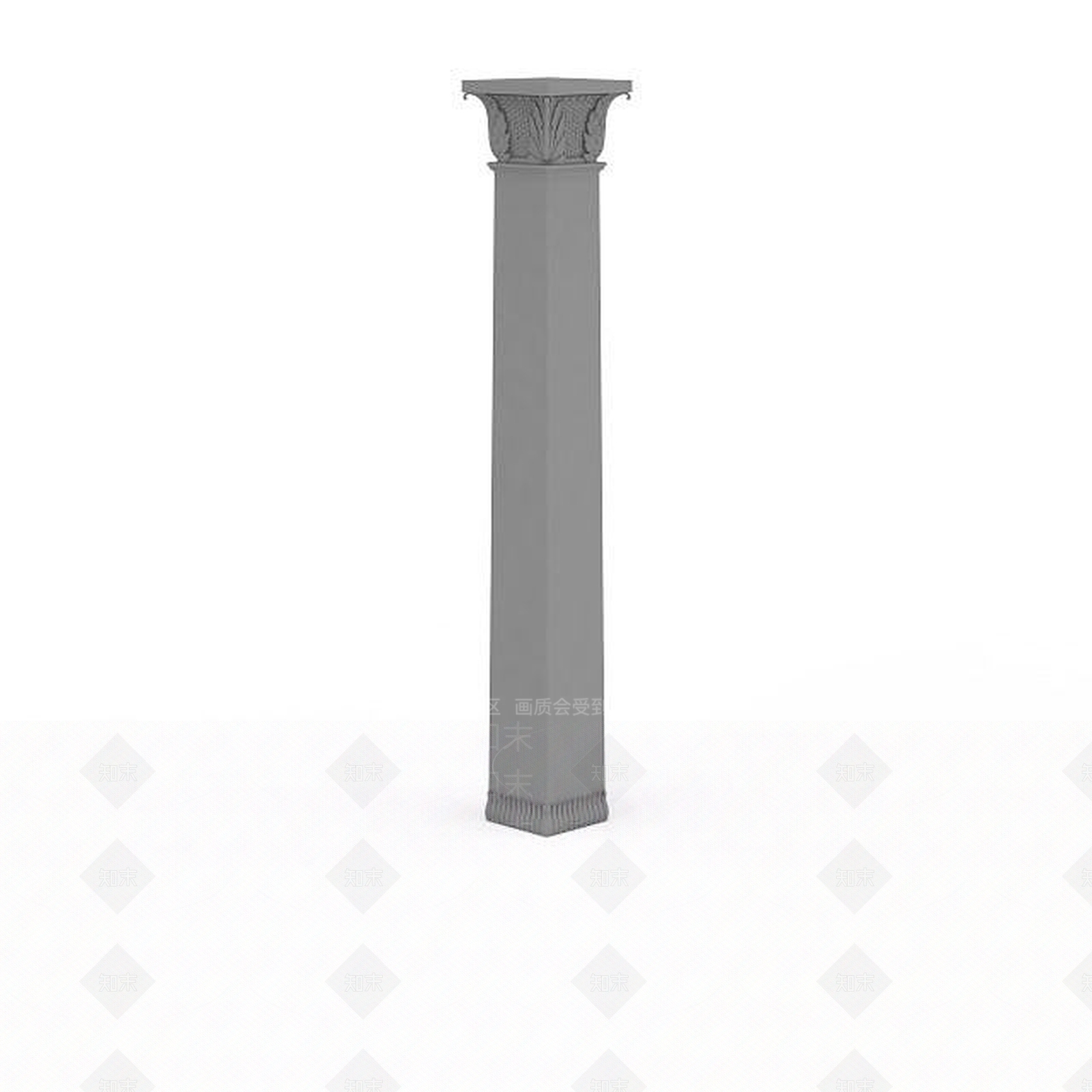 现代室内装饰柱3D模型下载【ID:1198428390】