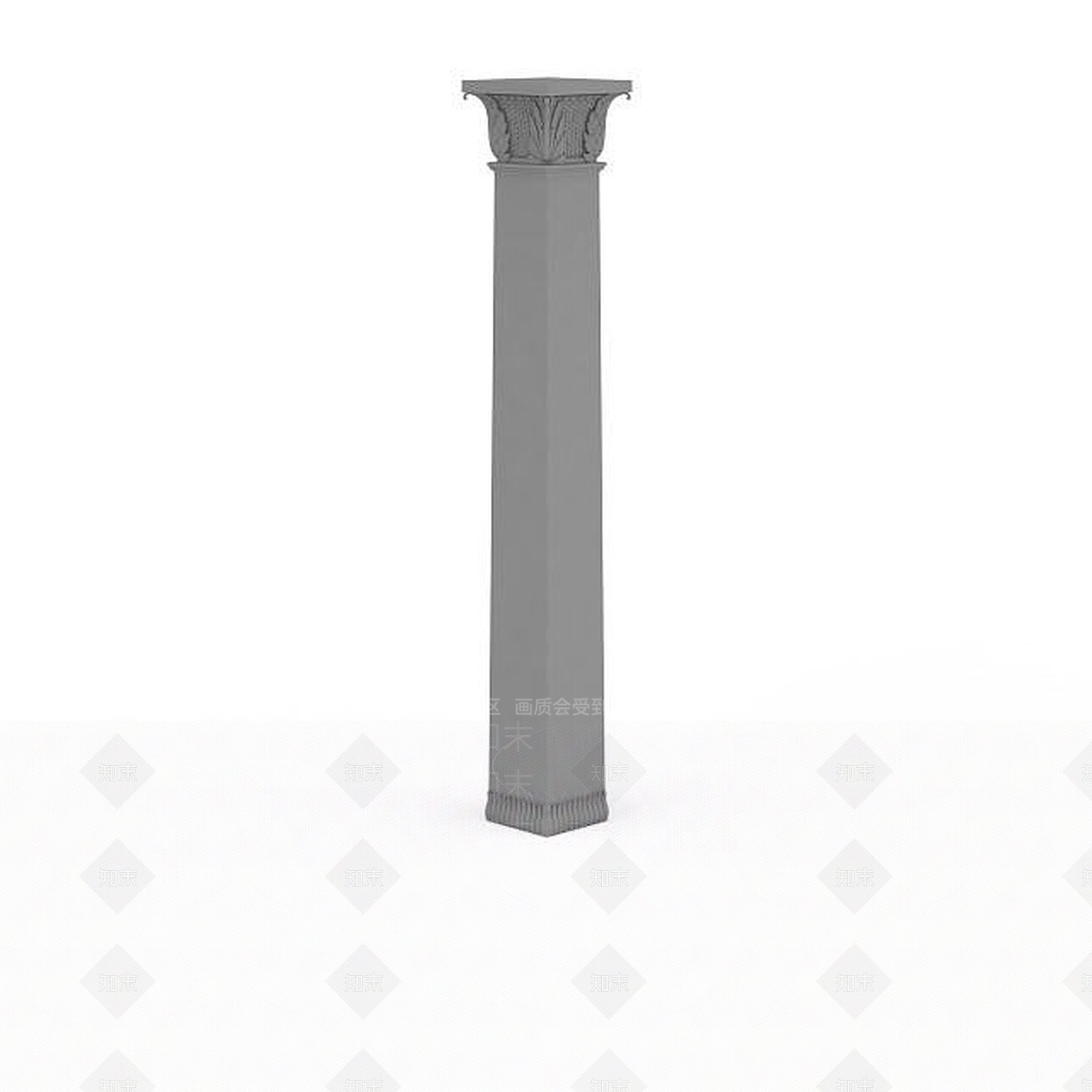 现代室内装饰柱3D模型下载【ID:1198428390】
