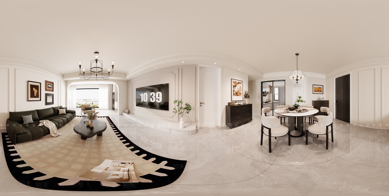 深色餐边柜斗柜3D模型下载【ID:1227449569】