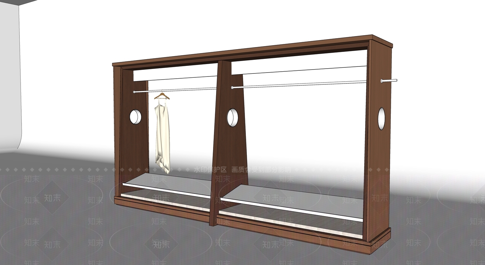 侘寂北欧服装店SU模型下载【ID:1198430332】