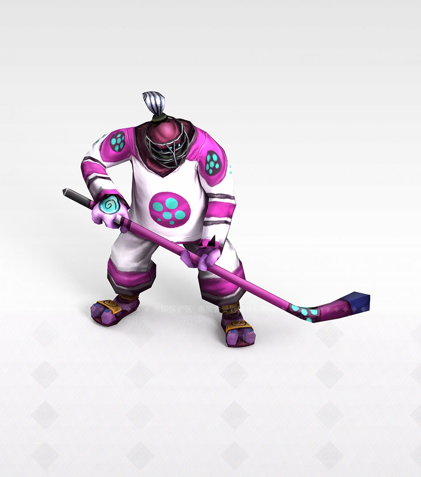 现代LOL贾克斯武器大师3D模型下载【ID:1198431017】