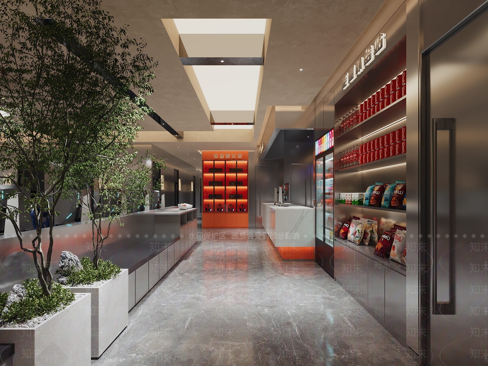 现代网吧网咖3D模型下载【ID:1198433622】