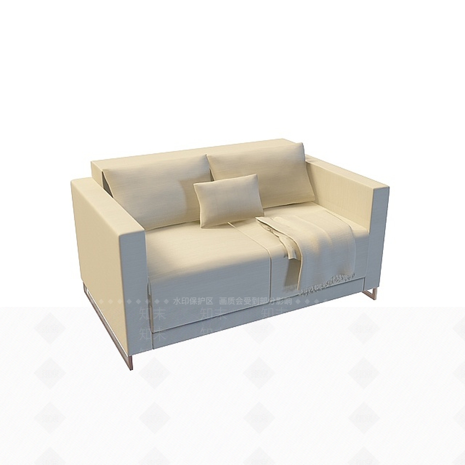 现代双人沙发3D模型下载【ID:1198436739】