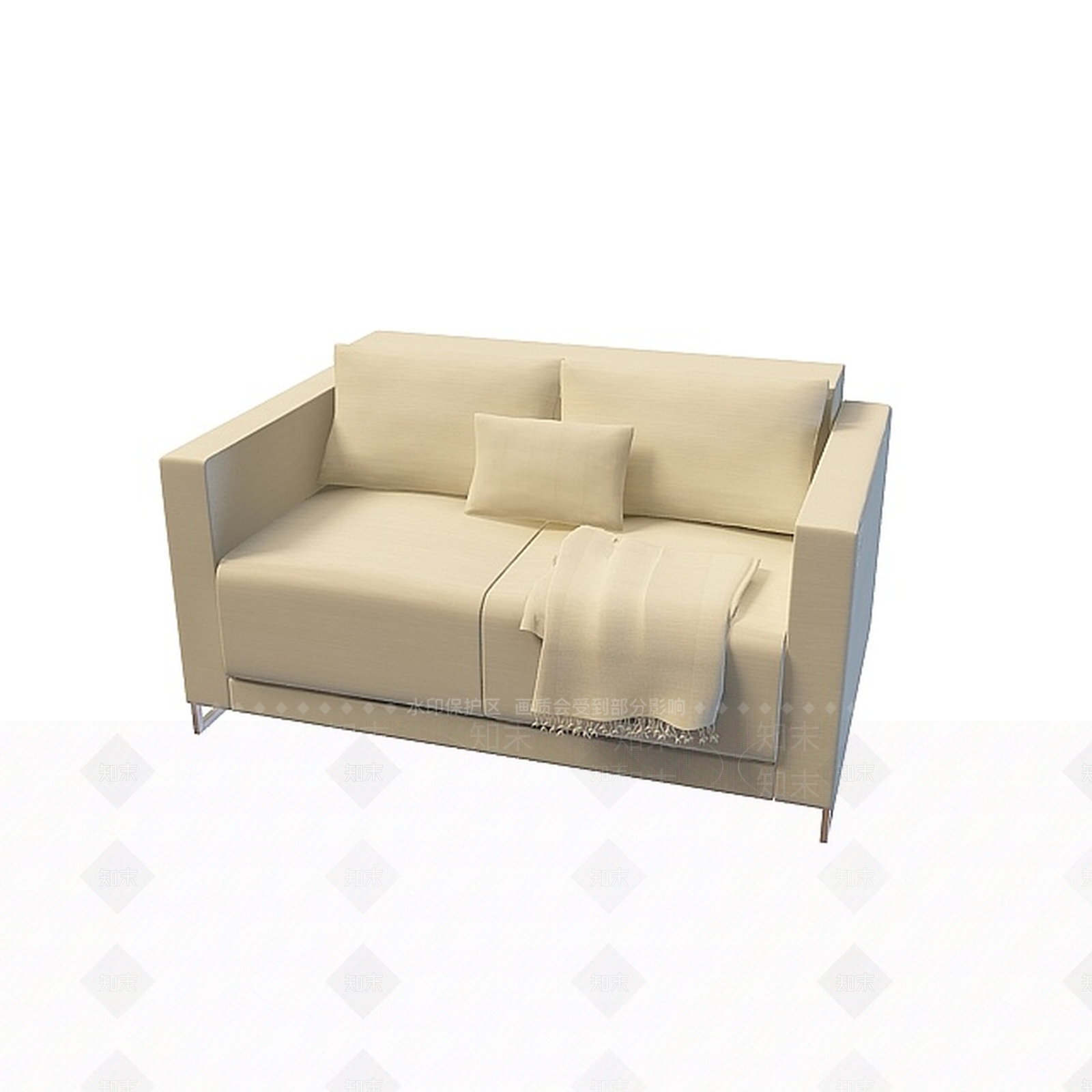 现代双人沙发3D模型下载【ID:1198436739】