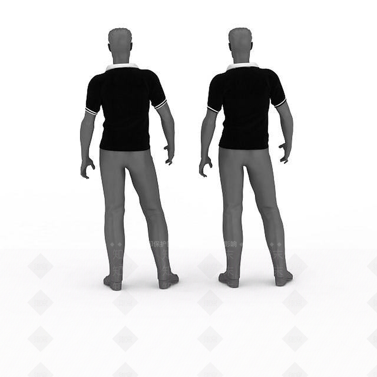 现代商场男人模特3D模型下载【ID:1198437451】