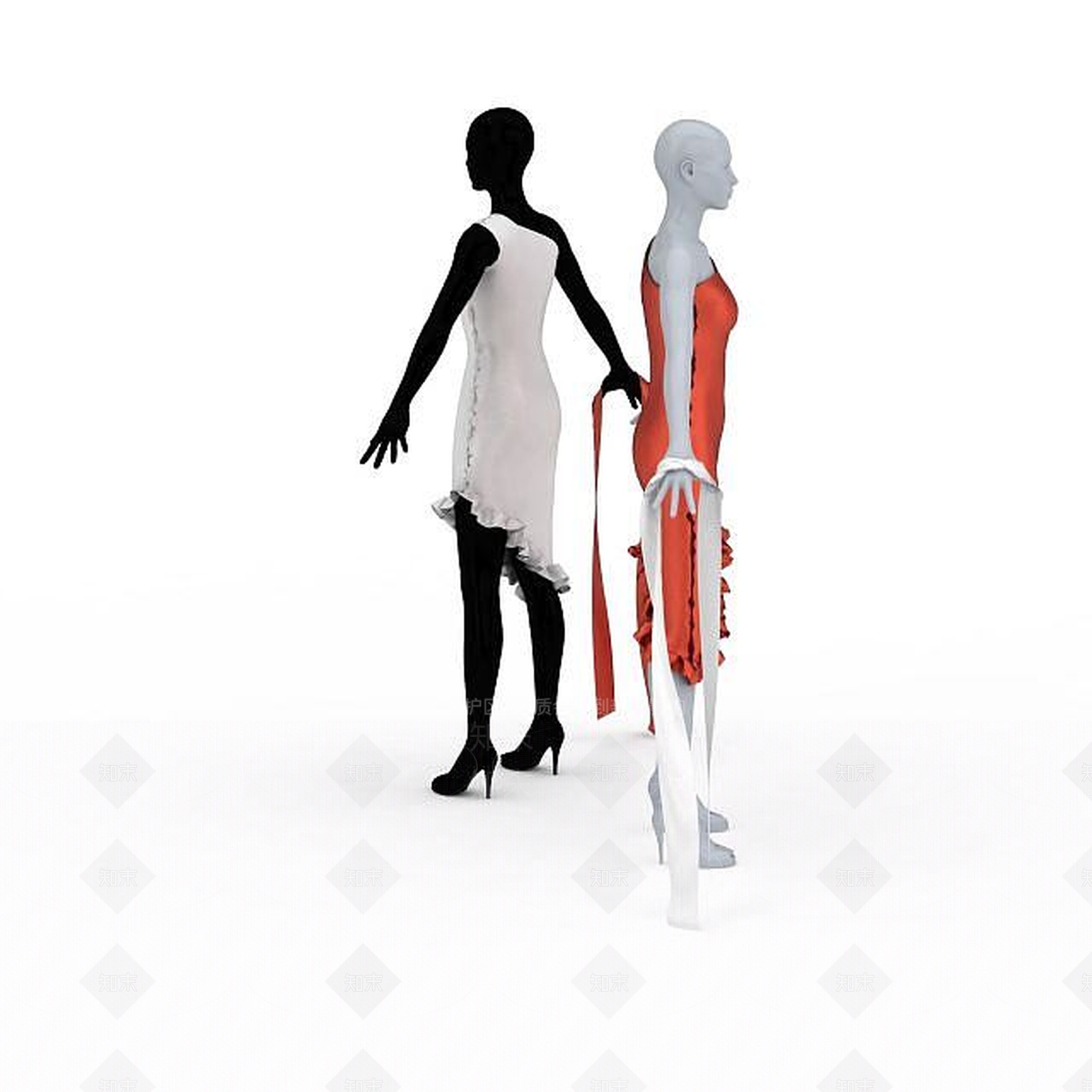 现代商场女人模特3D模型下载【ID:1198437510】