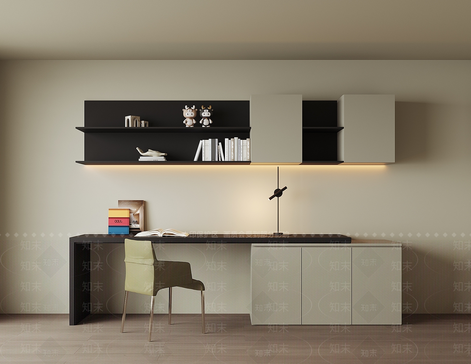 现代书桌3D模型下载【ID:1198438296】