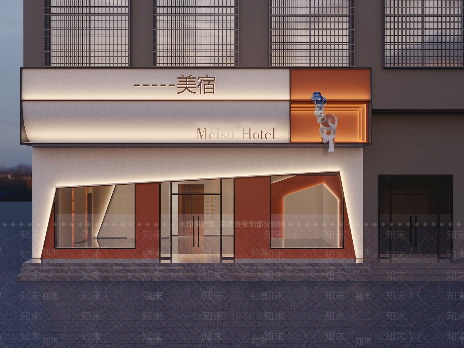 现代门头SU模型下载【ID:1198438920】