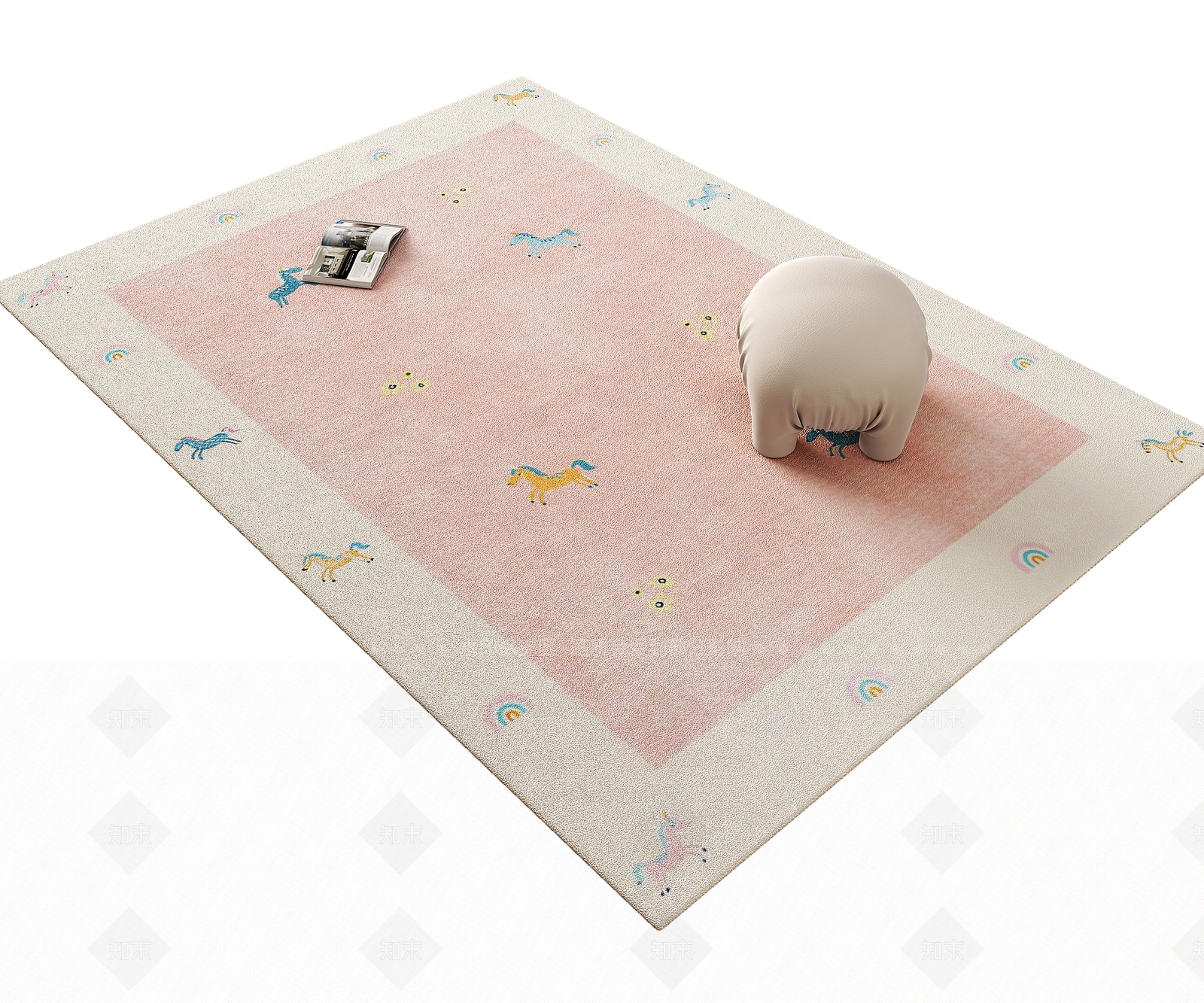 现代儿童地毯3D模型下载【ID:1198442038】