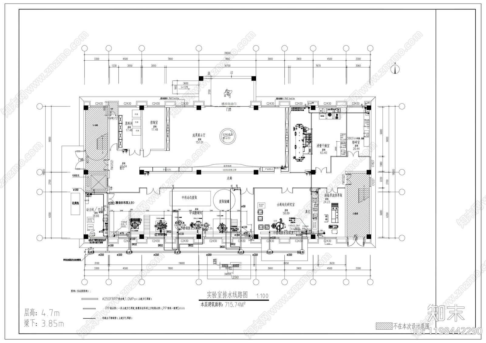 现代实验室cad施工图下载【ID:1198442290】