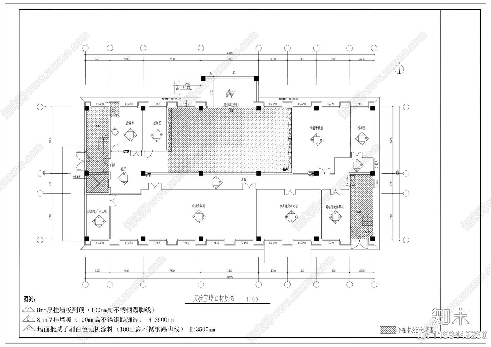 现代实验室cad施工图下载【ID:1198442290】
