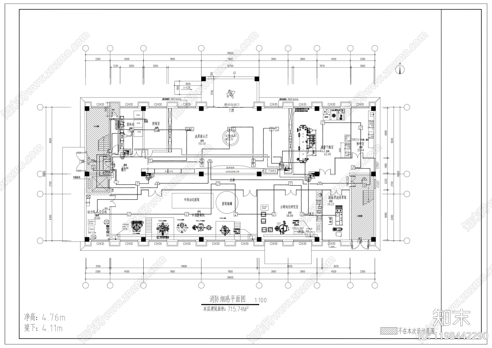 现代实验室cad施工图下载【ID:1198442290】