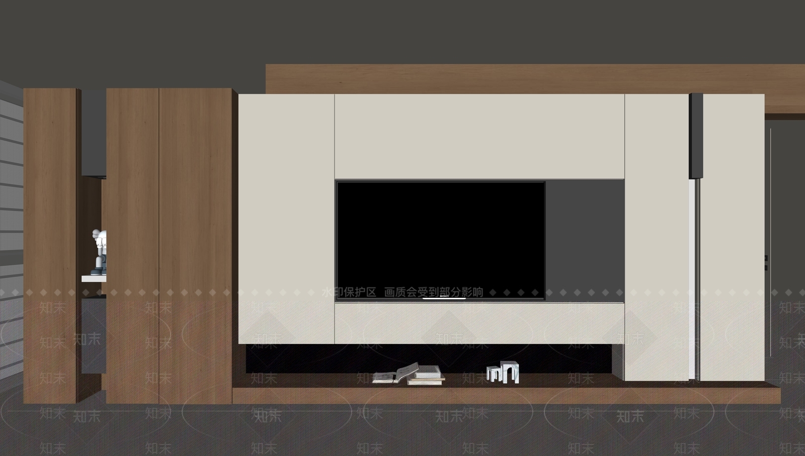 现代背景墙SU模型下载【ID:1198446507】