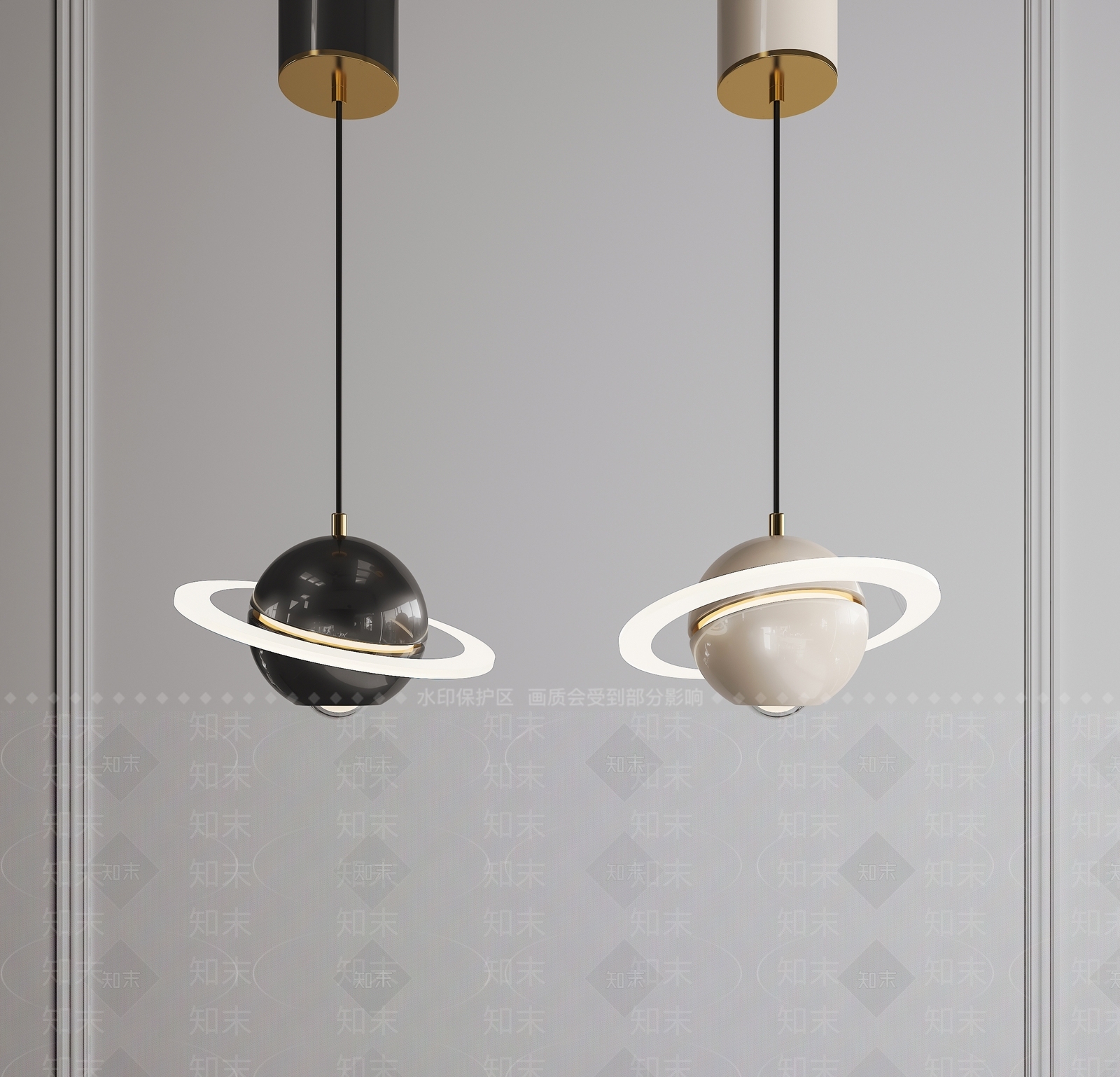 现代北欧吊灯3D模型下载【ID:1198449077】