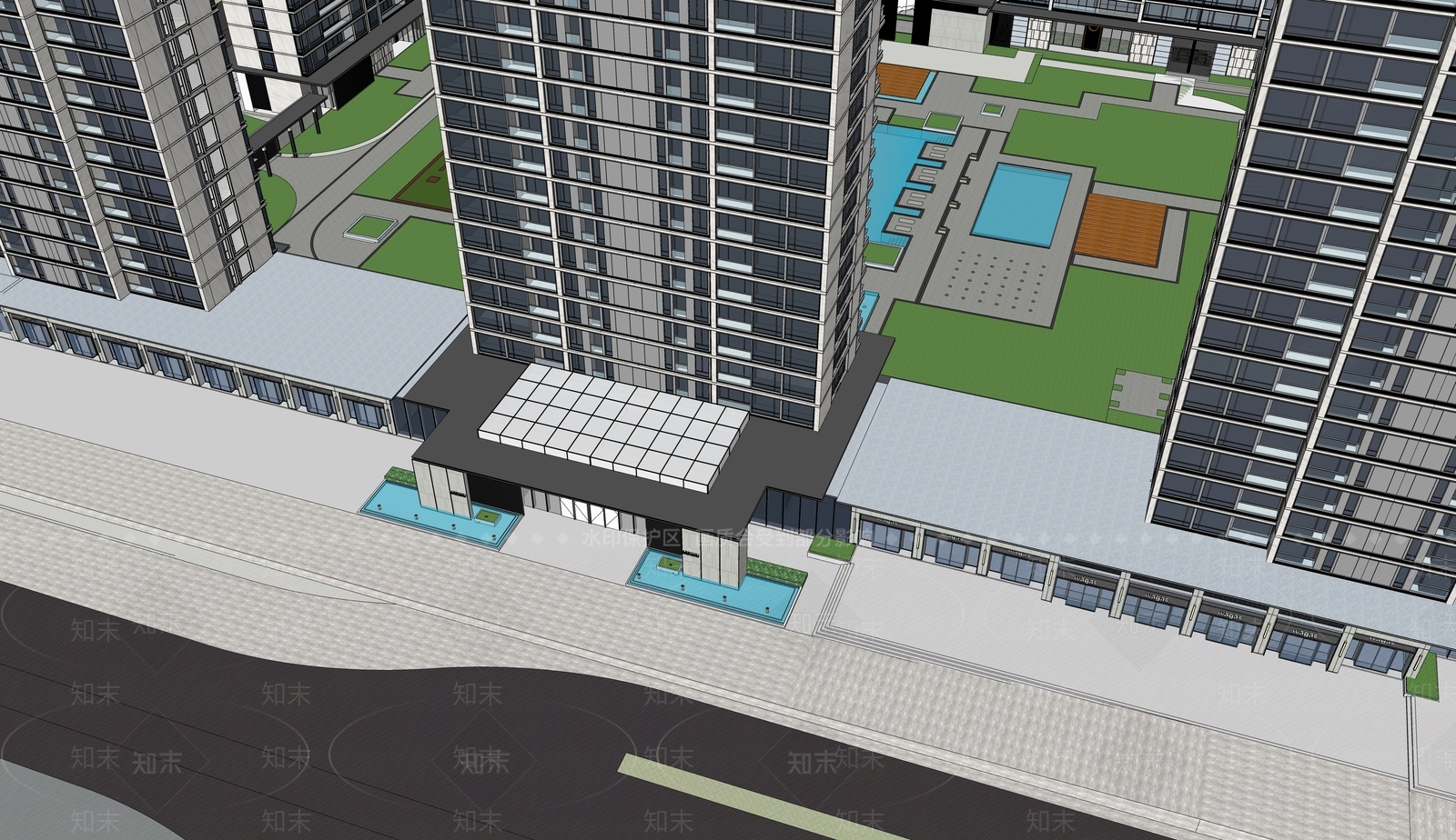 现代小公建SU模型下载【ID:1198459075】