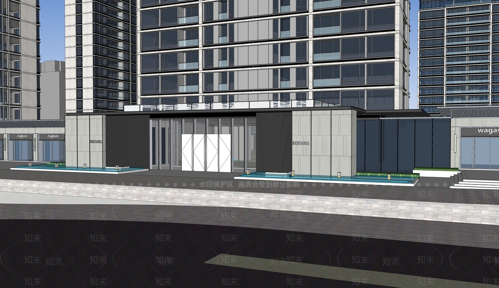 现代小公建SU模型下载【ID:1198459075】