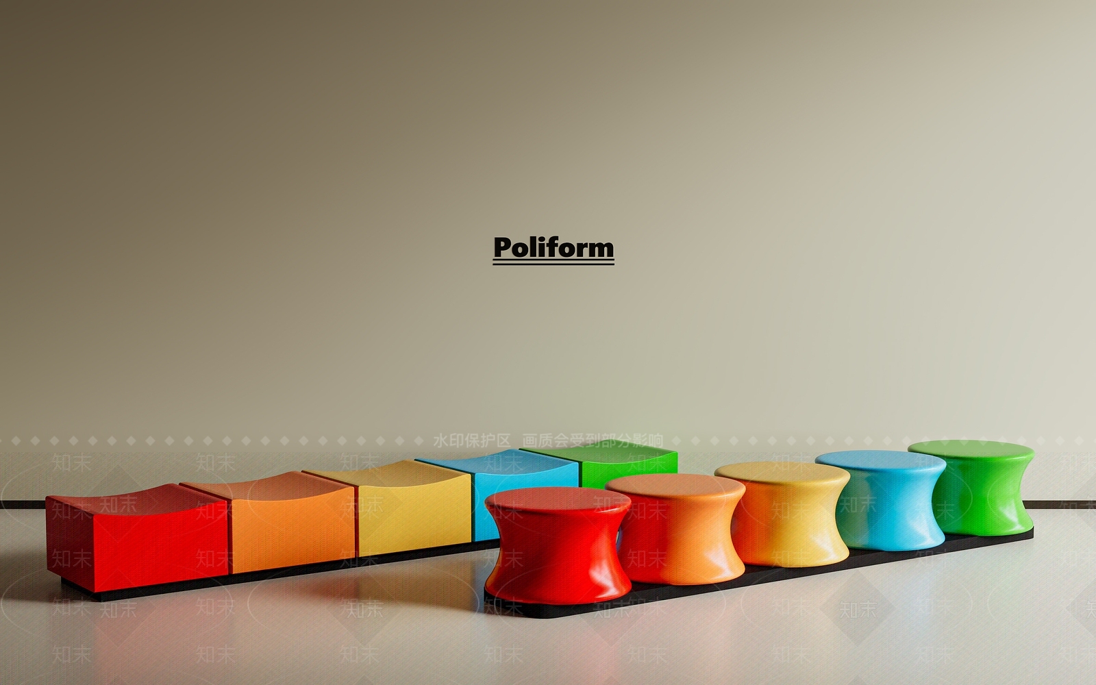 现代简约景观座椅3D模型下载【ID:1198460609】