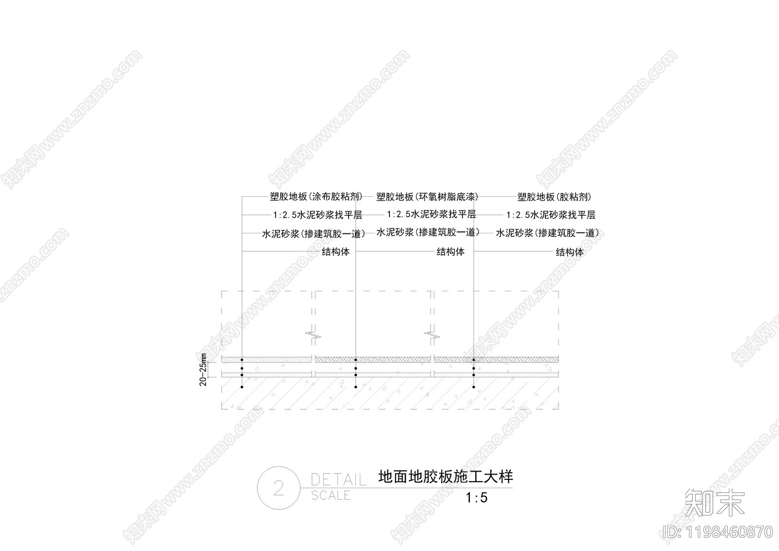 地面综合节点cad施工图下载【ID:1198460870】
