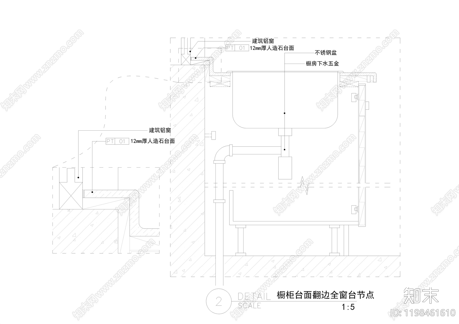 柜体节点cad施工图下载【ID:1198461610】