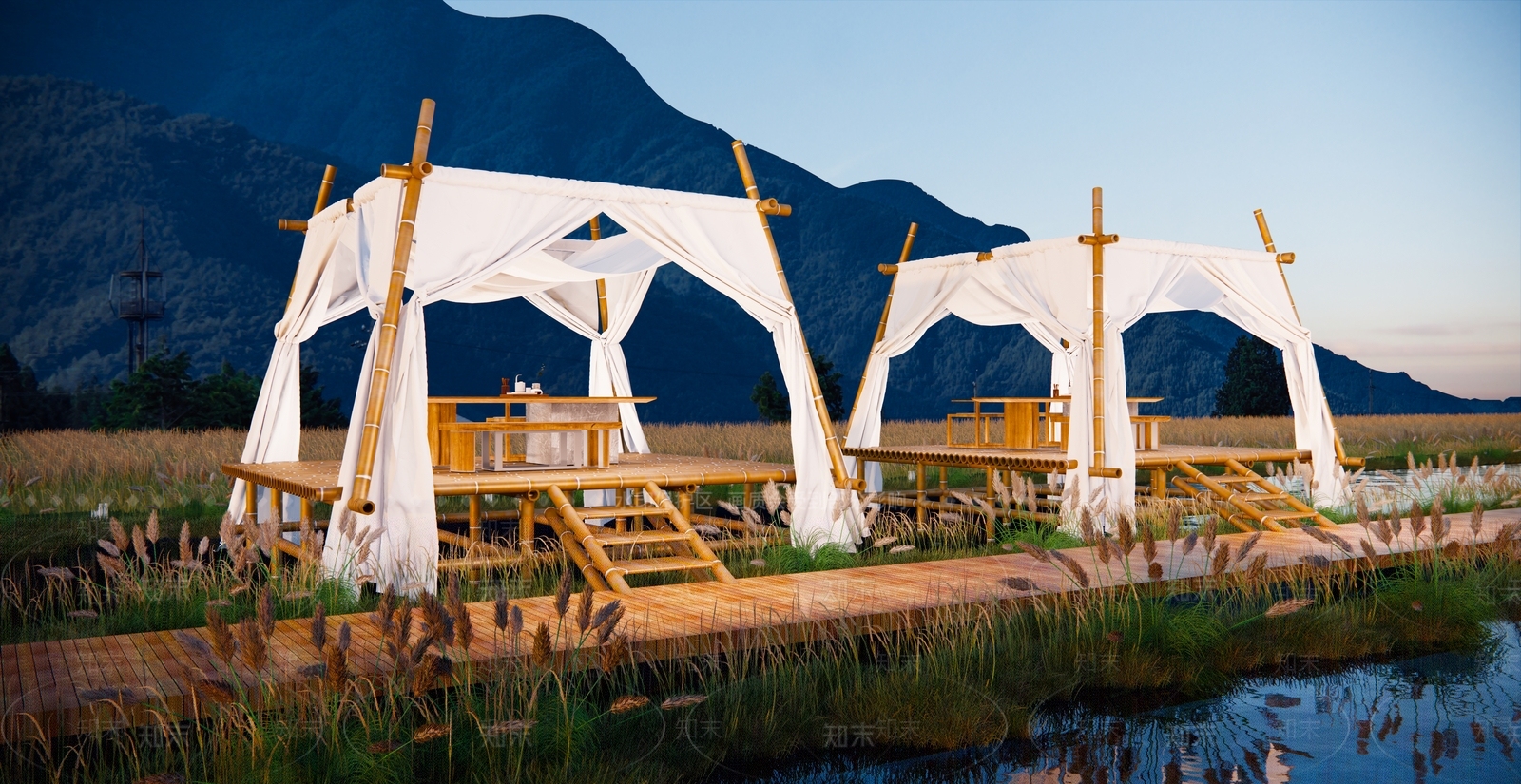 现代营地SU模型下载【ID:1198461922】