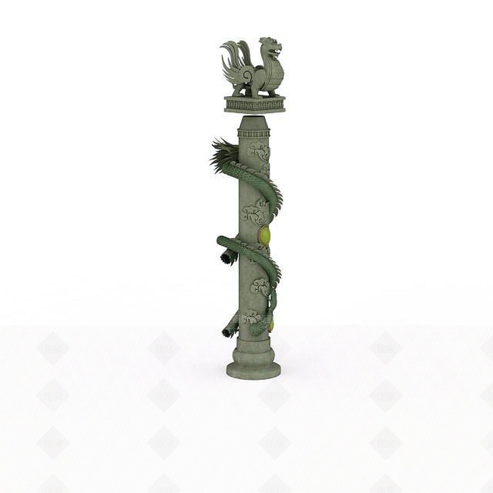现代建筑柱子3D模型下载【ID:1198464358】