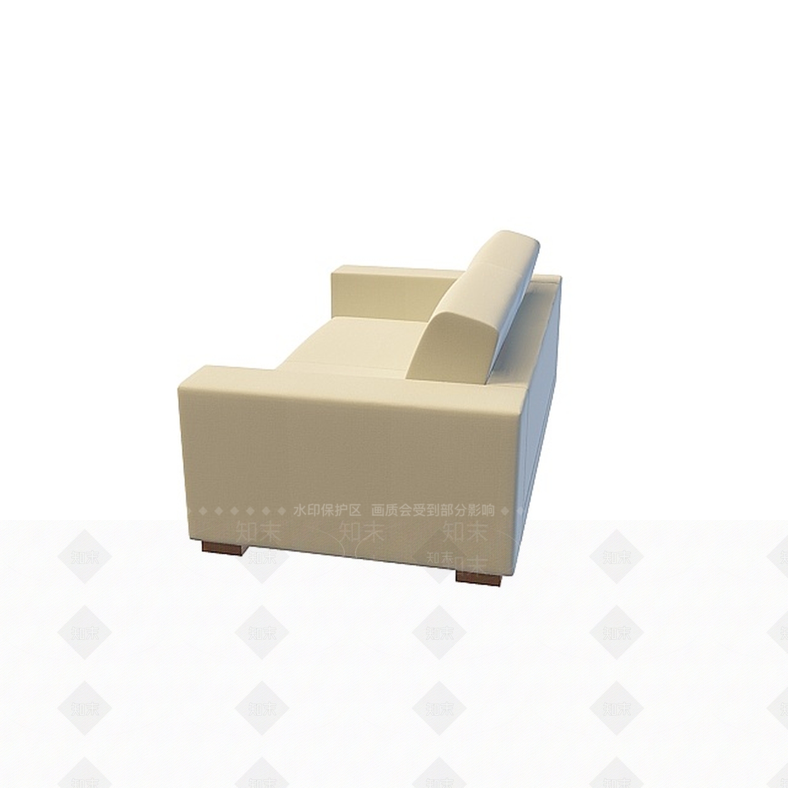 现代皮质双人沙发3D模型下载【ID:1198464783】