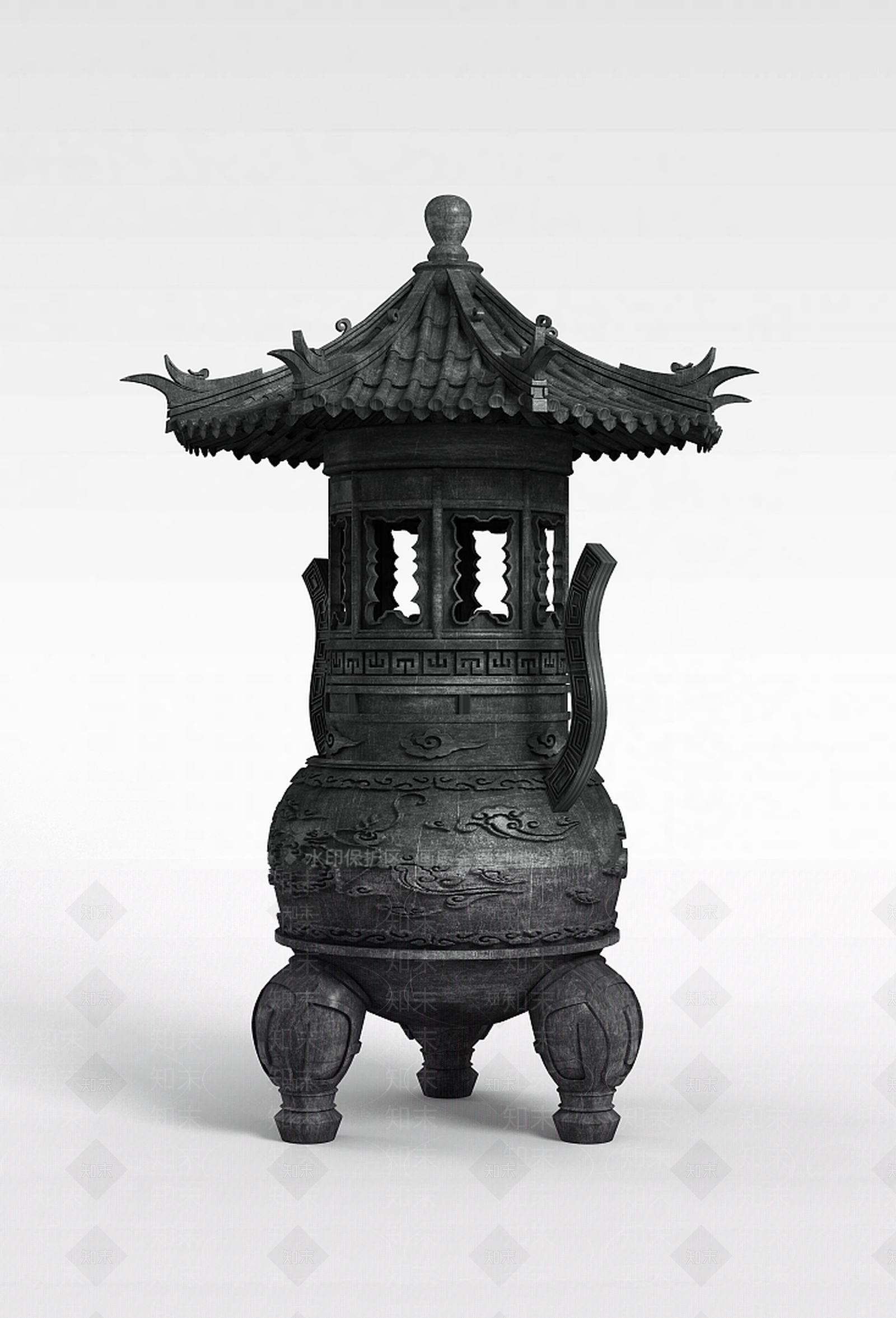 现代游戏场景香炉3D模型下载【ID:1198464991】