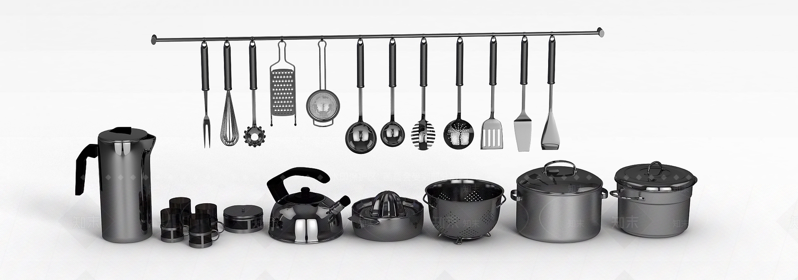 现代厨房厨具3D模型下载【ID:1198464944】