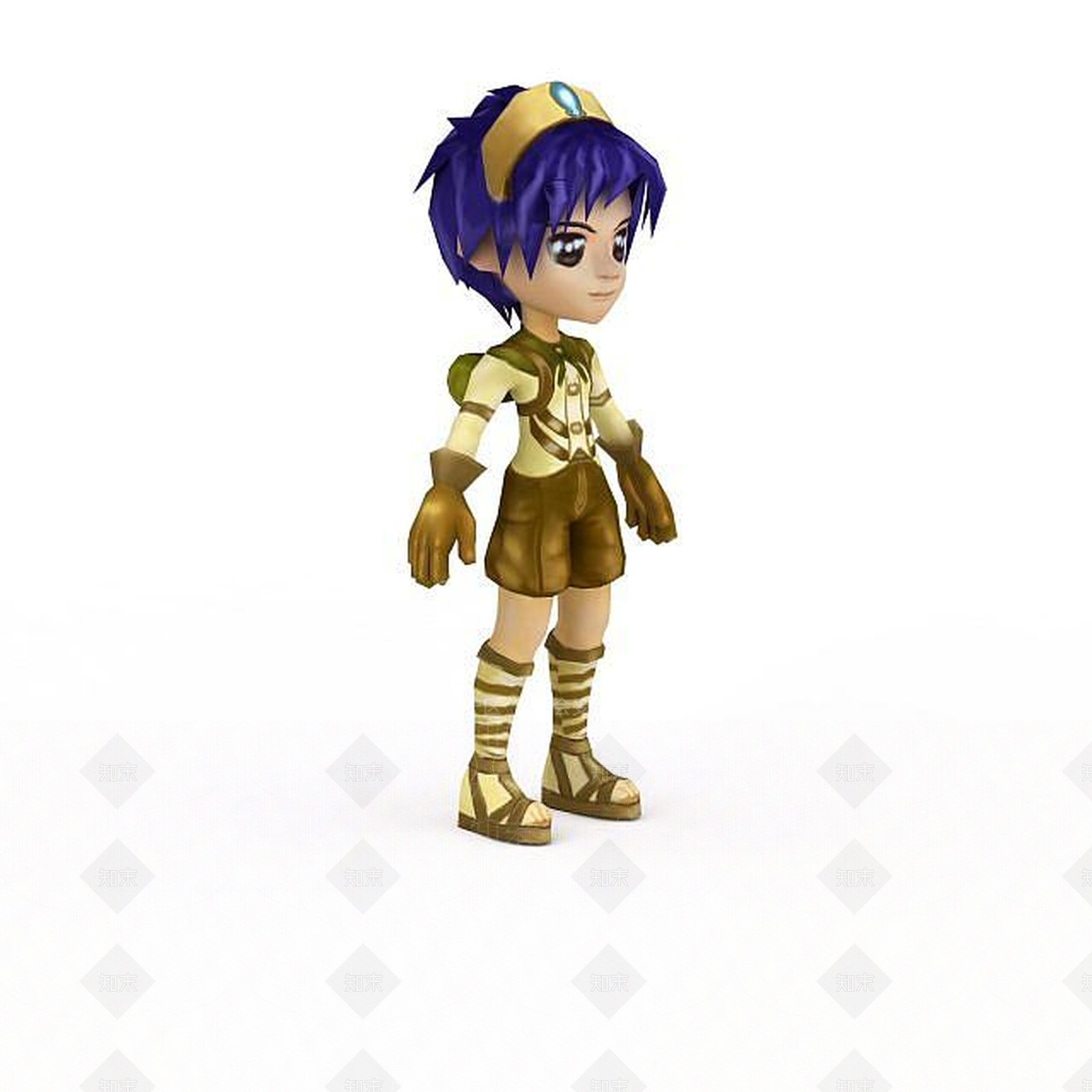 现代卡通游戏人物3D模型下载【ID:1198465378】