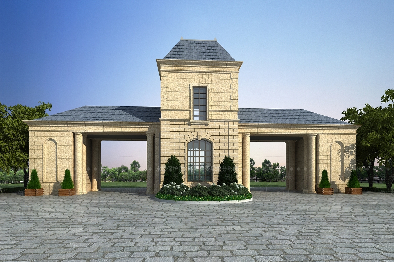 法式欧式大门SU模型下载【ID:1198466406】