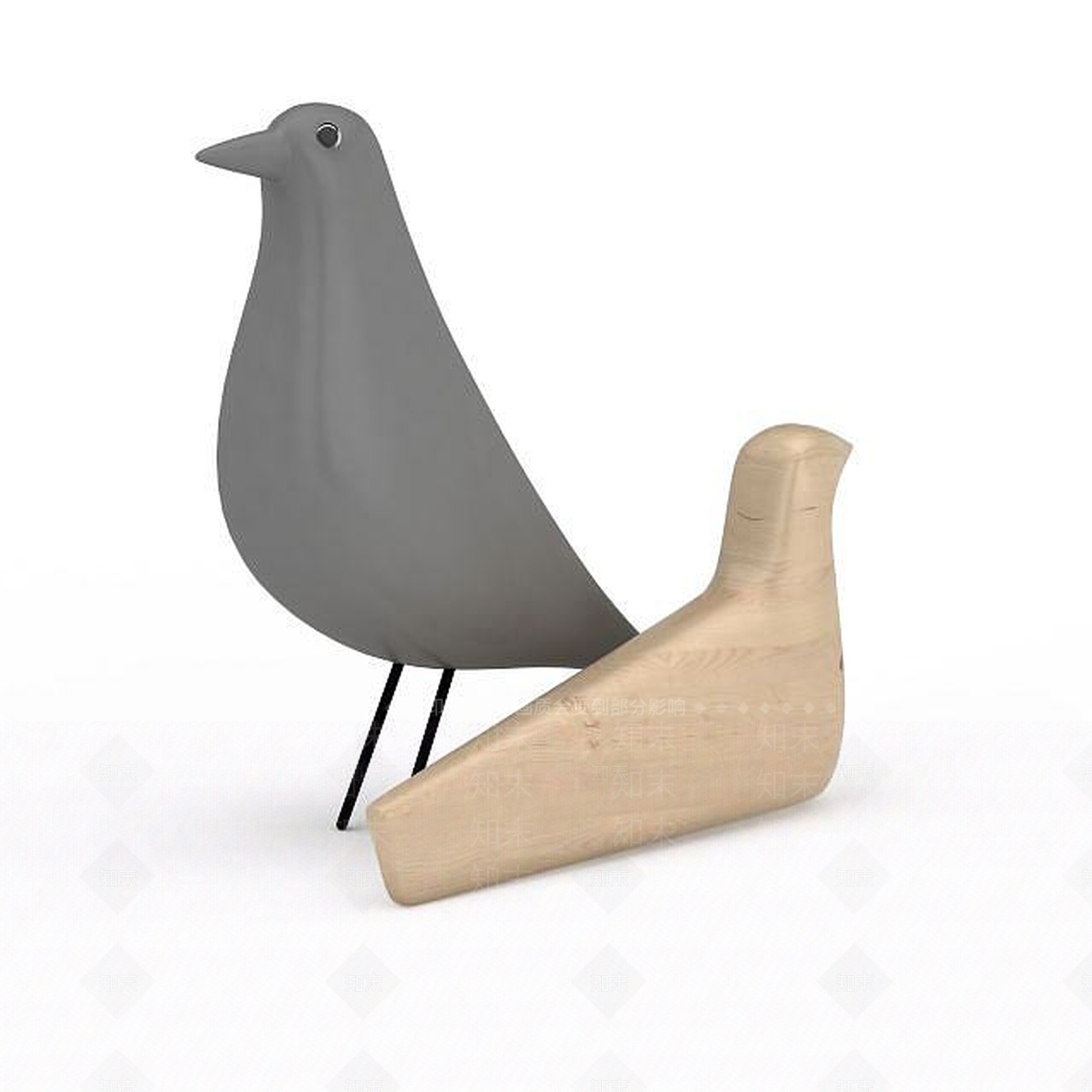 现代鸽子艺术品摆件3D模型下载【ID:1198466341】