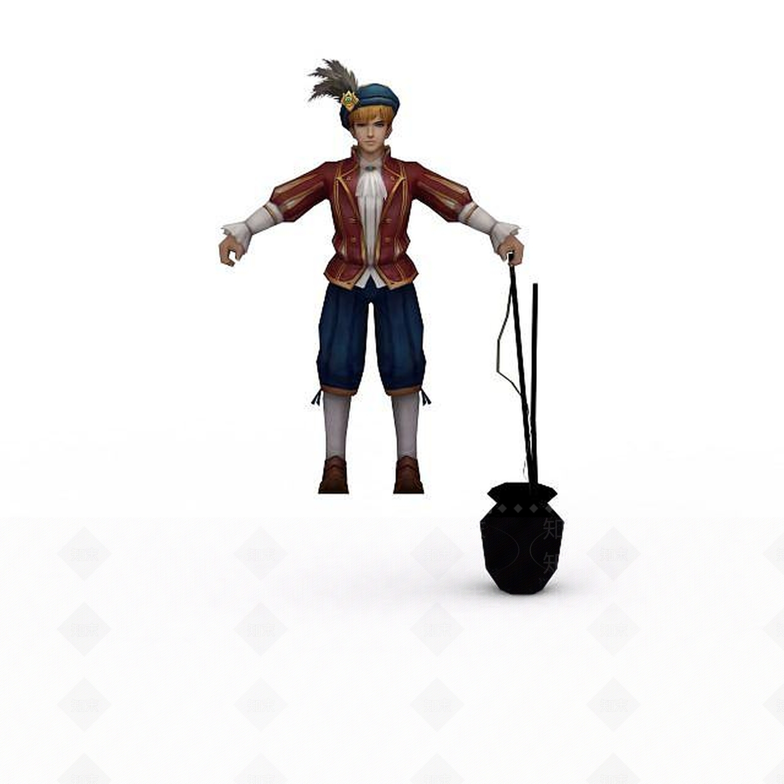 现代游戏角色垂钓人物3D模型下载【ID:1198466541】