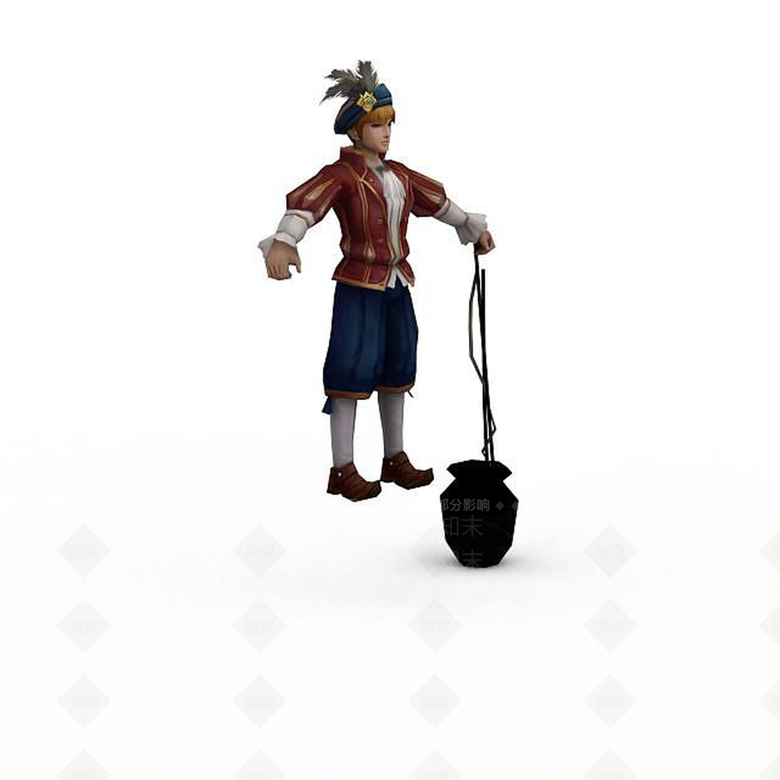 现代游戏角色垂钓人物3D模型下载【ID:1198466541】